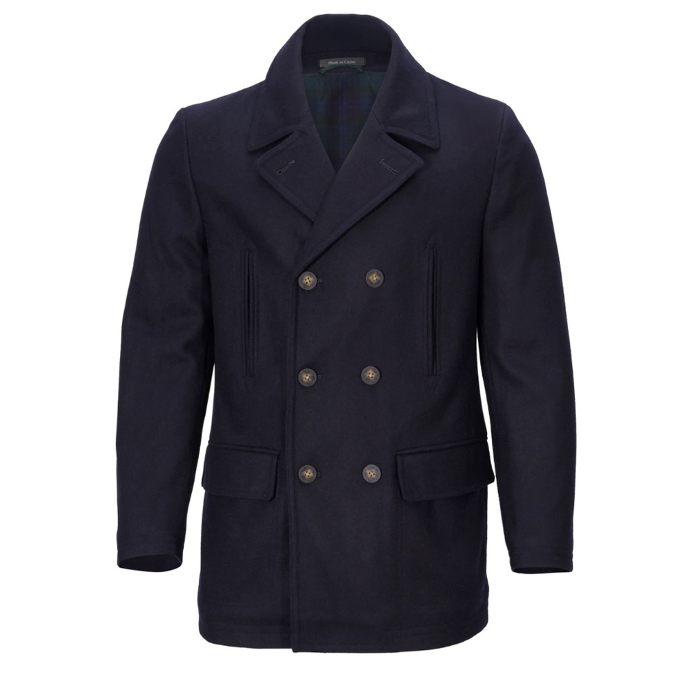 Lauren By Ralph Lauren mens wool navy pea coat. Size 48L